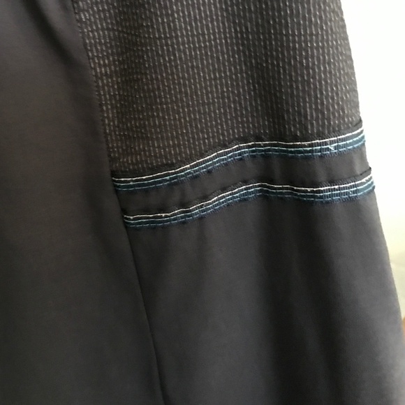 Claire France Y2K Mini dress Navy Striped Sleeveless Artsy Art wear Sz 14 - Picture 8 of 9